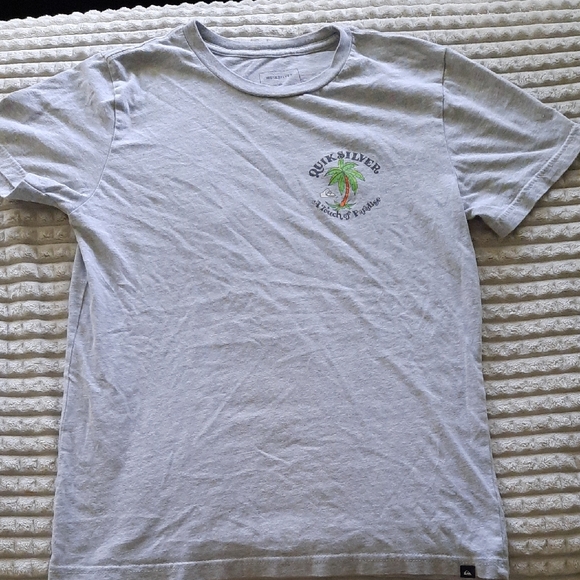 Quiksilver Heather Gray T-Shirt, YL - Picture 1 of 3